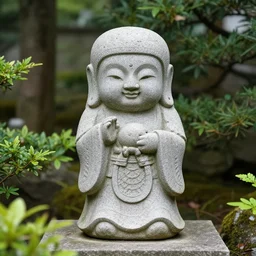 photo of a jizo stature in a garden