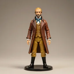action figure from the broadway musical hamilton, studio lighting, highly detailed, product photography