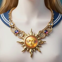 beautiful detailed sailor moon aesthetic, a very beautiful detailed necklace with a sun, beautiful detailed fantasy, beautiful detailed intricate, beautiful detailed elegant, highly detailed, beautiful detailed digital painting, artstation, beautiful detailed concept art, matte, sharp focus, beautiful detailed illustration, highly detailed art by Artgerm and Greg Rutkowski and Alphonse Mucha