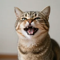 cat laughing at hilarious joke