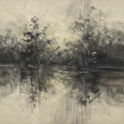 beautiful abstract scene!! oil and charcoal, complementary colors, serenity, well balanced composition, delicate and precise brushwork, paper crumpled texture, xintricate, highly detailed, wide angle, sharp focus, dramatic lighting, scattering, 8 k. art by tadema and ashley wood