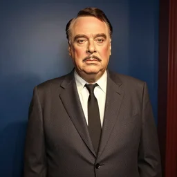 a wax sculpture of alfred hitchcock
