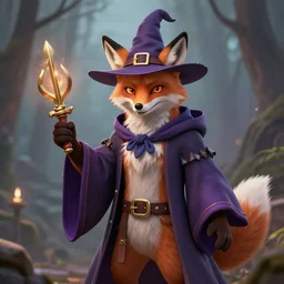 wizard with fox costume, highly detailed, by kawacy, trending on artstation, furry art