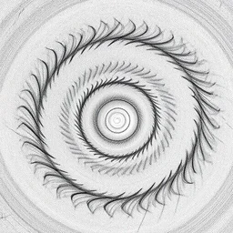 a sparse mathematically generated spiral pattern