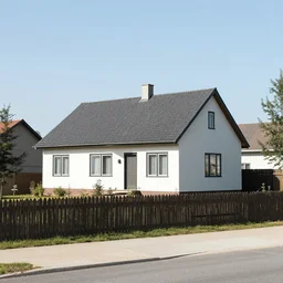 A house in a Ditch village, photography