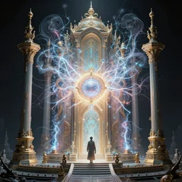 highly detailed surreal vfx avante garde portrait of a 3 d light temple, neurognostic, polyphonic bio - communications, arcane ritual, entangled vibrating, electricity, ultra detailed, ornate, hyperrealistic, octane render, chiaroscuro, inspired by james jean & android jones & william morris & johannen voss & alphonse mucha, frostbite 3 engine