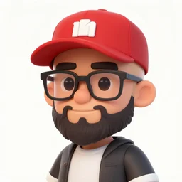 portrait anime android young cute shaved ducktail bearded moroccan man with wayfarer glasses and red baseball hat with a mjolnir powered assault armor, style artstation, style greg rutkowsk, octane render, unreal engine 6, epic game graphics, fantasy, ciberpunk, conceptual art, ray tracing