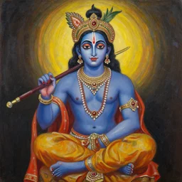 death of Krishna by Amrita Shergill, oil on canvas