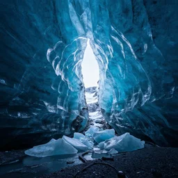 ice cave, iceland, blue, beautiful
