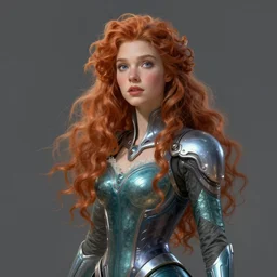 portrait of Princess Merida, futuristic and ethereal, expressive pose, sci-fi, cyberpunk, highly detailed, digital painting, artstation, concept art, smooth, sharp focus, by John Singer Sargent