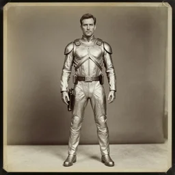 destro from g. i. joe, portrait, full body, symmetrical features, silver iodide, 1 8 8 0 photograph, sepia tone, aged paper, sergio leone, master prime lenses, cinematic