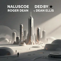 photorealistic image of a futuristic cityscape, industrial, minimalism, naturecore, by roger dean, by dean ellis