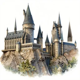 hogwarts by roger dean, 4 k, hyper detailed