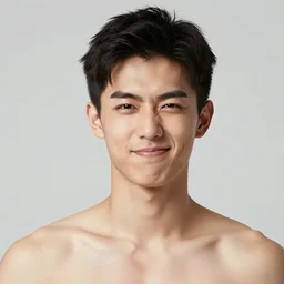 a portrait of a very hot young man, trying to flirt