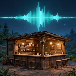 beautiful d & d tavern in a spectrogram