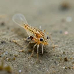a microscopic cladocera - cat - hybrid. animal photography, - s 5 0