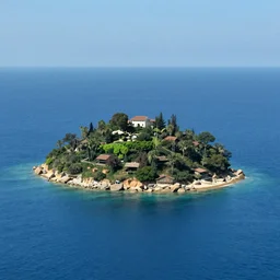 island in a blue sea, by anguissola sofonisba, jacek yerka