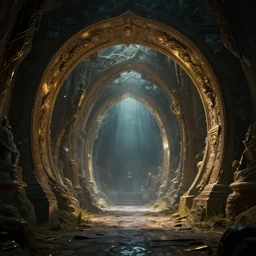 A magical fantasy portal, dramatic lighting, cinematic, establishing shot, extremely high detail, foto realistic, cinematic lighting, post processed, concept art, high details, cinematic, 8k resolution, beautiful detailed, photorealistic, digital painting, artstation, concept art, smooth, sharp focus, artstation trending, octane render, unreal engine