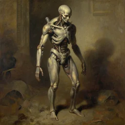 i do not remember being born, volumetric lighting and shadows, concept art, biomechanical, realistic oil painting by alex grey and gustave dore,