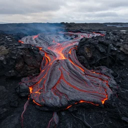 very big pot of lava