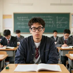 album art for a nerd rapper album about math class