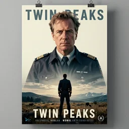 poster artwork by Michael Whelan and Tomer Hanuka, Karol Bak of Philip Seymour Hoffman is an airline pilot, from scene from Twin Peaks, clean