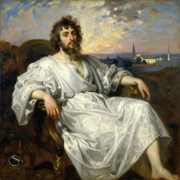 the dream of the old tyrant, by ilya repin, oil on canvas, 1 8 8 3, high resolution