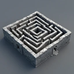 3D model of a dungeon labyrinth in unreal engine 5