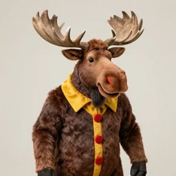 realistic moose dressed as a clown - n 9 - i