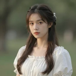 beautiful portrait girl style victorian greek