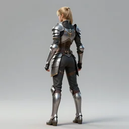 full body concept art of a warrior princess with back to the camera, medium length red hair, by stanley lau, rim lighting, sharp focus, trending on artstation