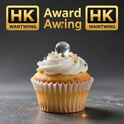 a cupcake made out of glass, photography, award winning, 4 k