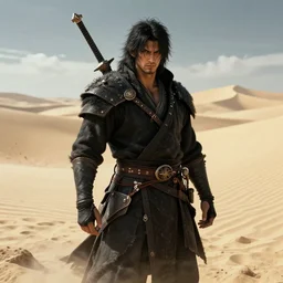 a portrait of sabaku mike of the desert michele poggi, dark souls