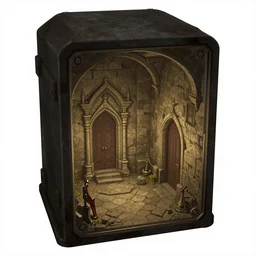 chamber in a dungeon, rectilinear lens, 1 2 0 degree pov, digital art, fantasy art, d & d
