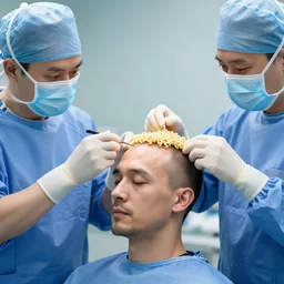 Photo of neurosurgeons putting ramen inside a man's head as a joke