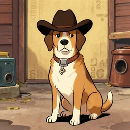 dog philosopher in the style of cowboy bebop