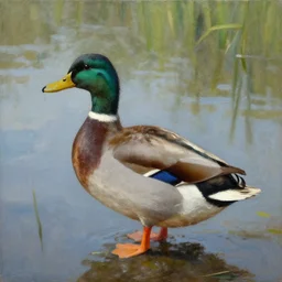 a duck on the prowl oil painting vladimir kush