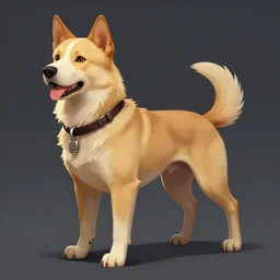 a humanoid dog concept art, devian art