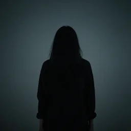 a photo of an uncomfortably familiar image with a black figure hiding in the image, eerie, creepy, liminal