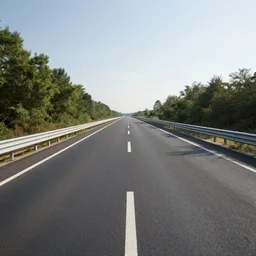 empty highway road. realistic, hyperrealistic, realistic, hyper-detaled, global illumination, post-processed, octane render, cinema4d render, 8k, trending on artstation.