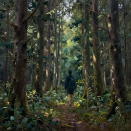 a forest, cinematic lighting, detailed oil painting, hyperrealistic, 8k