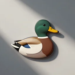 a duck, modern, pictorial mark, an app logo