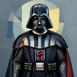 darth vader, style cubism, pablo picasso and roberto bernardi. edited by 4 k uhd wallpaper