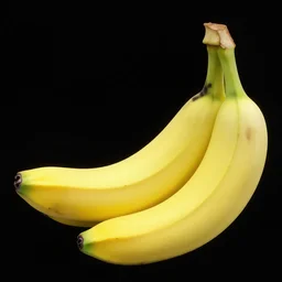 render of large banana, ray traced, octon render, black background