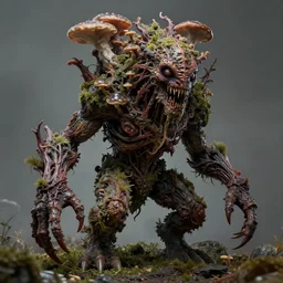a extremely scary horror photograph of a fantasy creature made out of nature and fungus, intricate, hyper - realism, sharp focus, cinematography, highly detailed, octane render, horror cgi 4 k, matte, photograph by professional photographer