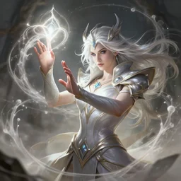 amazing portrait of a light summoner practising a spell, deiv calviz, splash art, natural light, elegant, intricate, fantasy, atmospheric lighting, by greg rutkowski, league of legends splash art, hd wallpaper, ultra high details