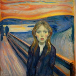 A decent young girl portrait by Edvard Munch.