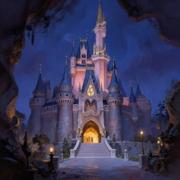 an enchanted castle interior at night by frank frazetta