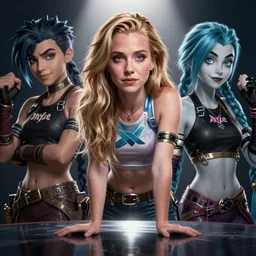 gillian anderson portrait, arcane netflix, arcane jayce, arcane vi, arcane jinx, concept portrait, riot, acrace catoon, detailed expression, high quality, cinematic lighting, fantasy, reflective, spotlight, digital artwork