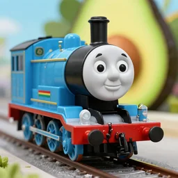 thomas the tank as an avacado